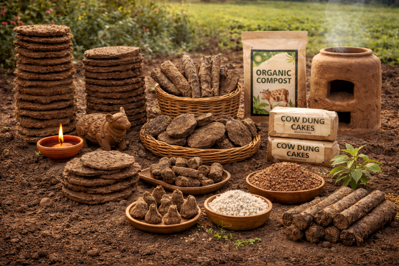 गोबर से बना हुआ (Dung Made) category