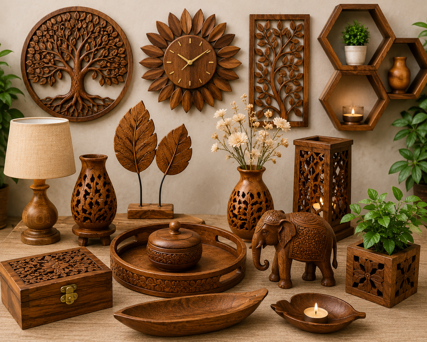 लकड़ी सजावटी वस्तुएँ (Wood Decor Products) category