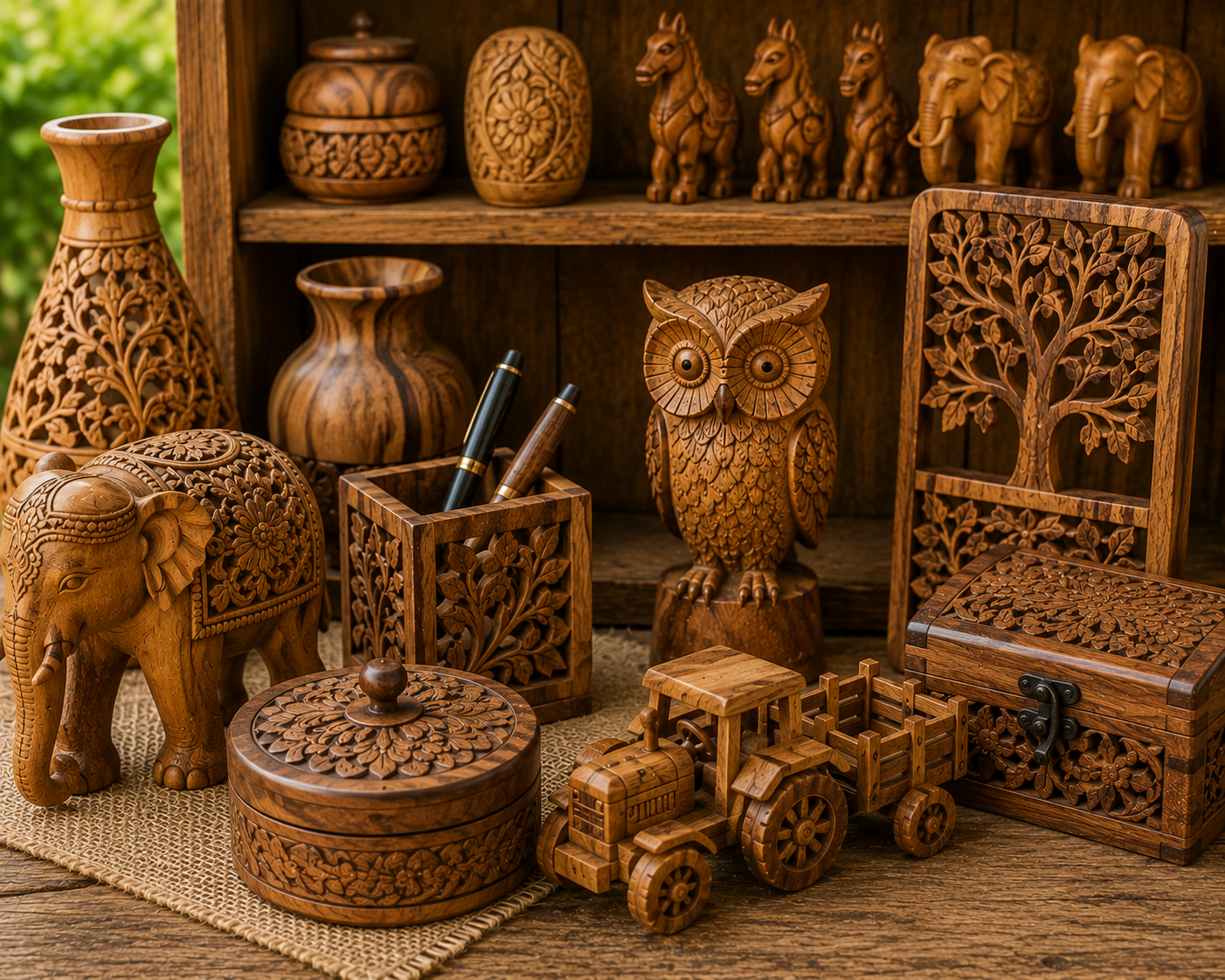लकड़ी हस्तशिल्प (Wood Handicrafts) category