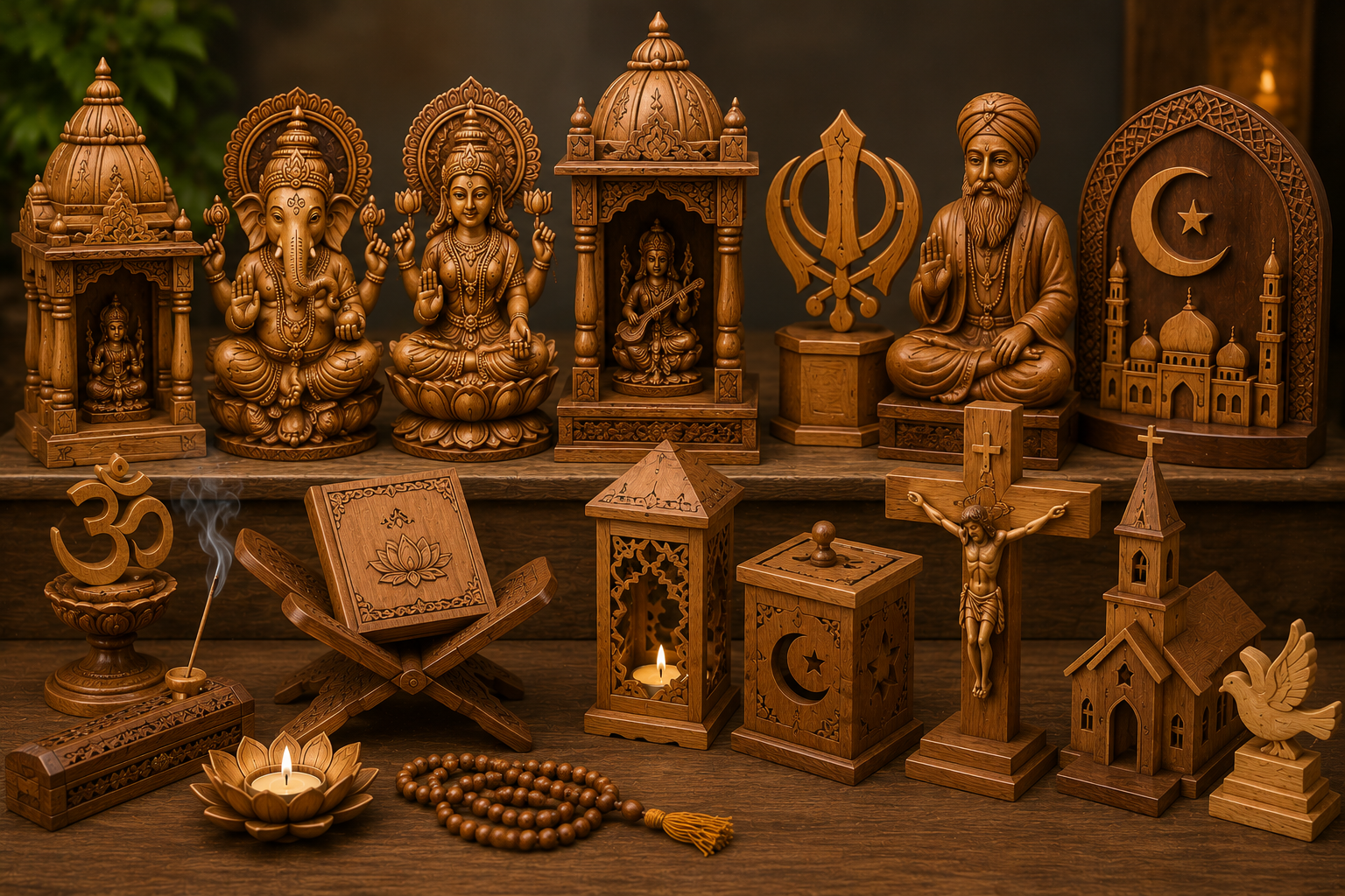 लकड़ी धार्मिक उत्पाद (Wood Religious Products) category